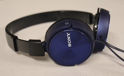 Sony MDR-ZX310 On Ear Kopfhörer kabelgebunden Blau Faltbar mit neuen Polstern