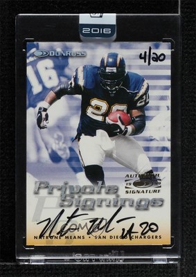 2016 Panini Honors Recollection Collection /20 Natrone Means Buyback Auto 5f2