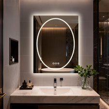Luvodi Smart Led Bathroom Mirror Anti-fog Rectangle-oval Wall Makeup Mirror Us Luvodi Smart Led Bathroom Mirror Anti-fog Rectangle-oval Wall Makeup Mirror Us