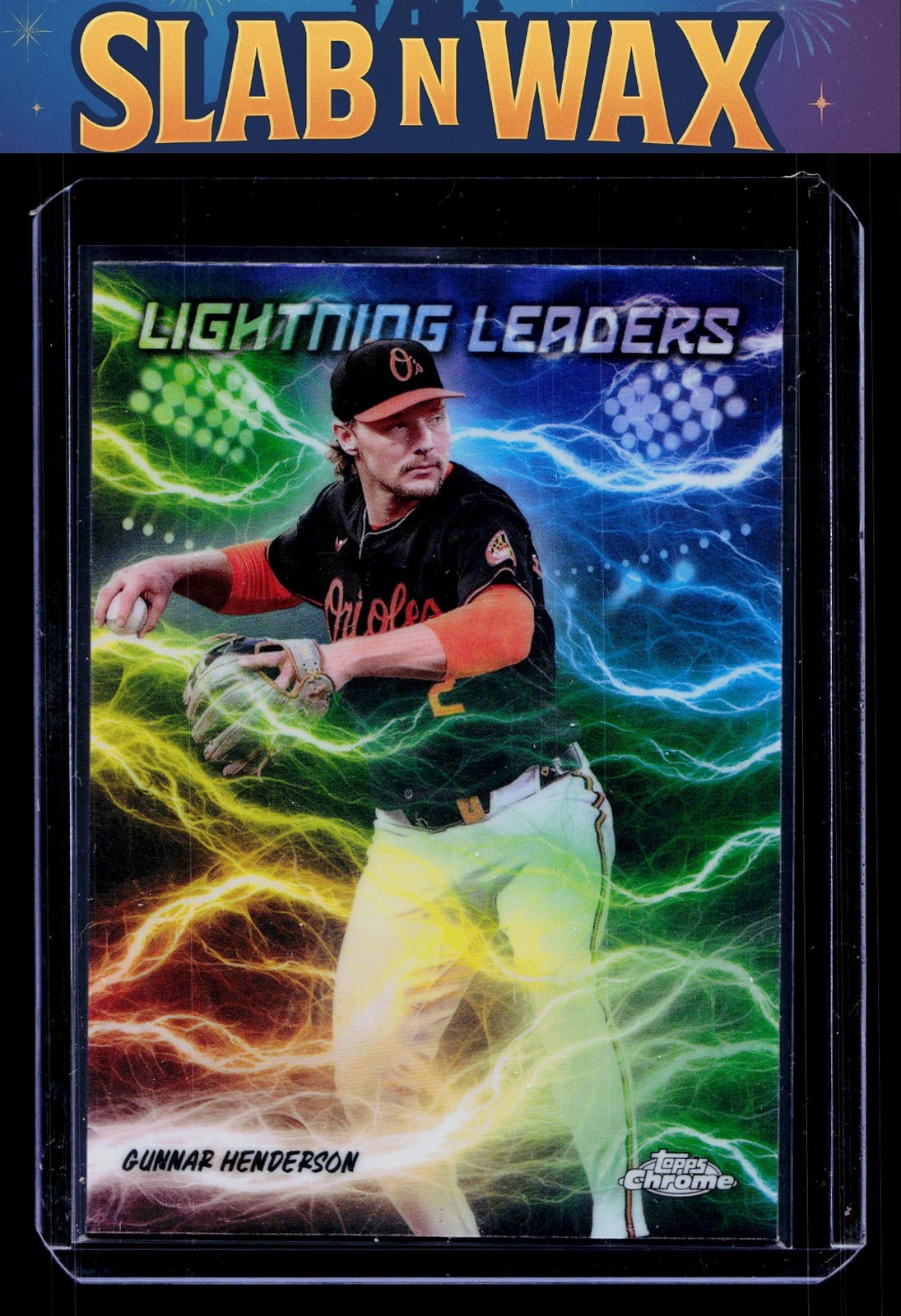 2025 Topps Chrome Gunnar Henderson #LL-4 Baltimore Orioles Lightning Leaders