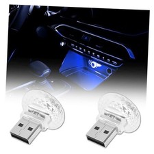 2PCS Mini USB Car Lights Interior,Portable USB Night Light for Car as