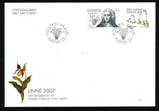 Sweden 2007 Cachet FDC Carl von Linné; botanist. Engraver Naszaerkowski.