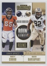 2018 Contenders Round Numbers Gold 25/49 Bradley Chubb Marcus Davenport 2u3
