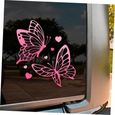Car Decal Funny Butterflies Cute Heart Feminism 8 Inches Pink Butterfly