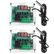 2PCS W1209 Temperature Controller Module,LED Display Digital Thermostat Modul...