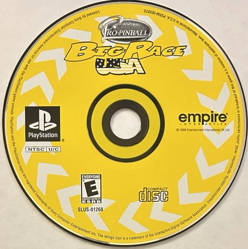 Pro Pinball: Big Race USA (PlayStation 1, PS1) DISC ONLY | NO TRACKING | M2098