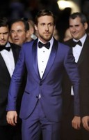 Herren Blau Slim Fit Anzug Groomsmen Smoking Formeller Hochzeit Party Wear Coat
