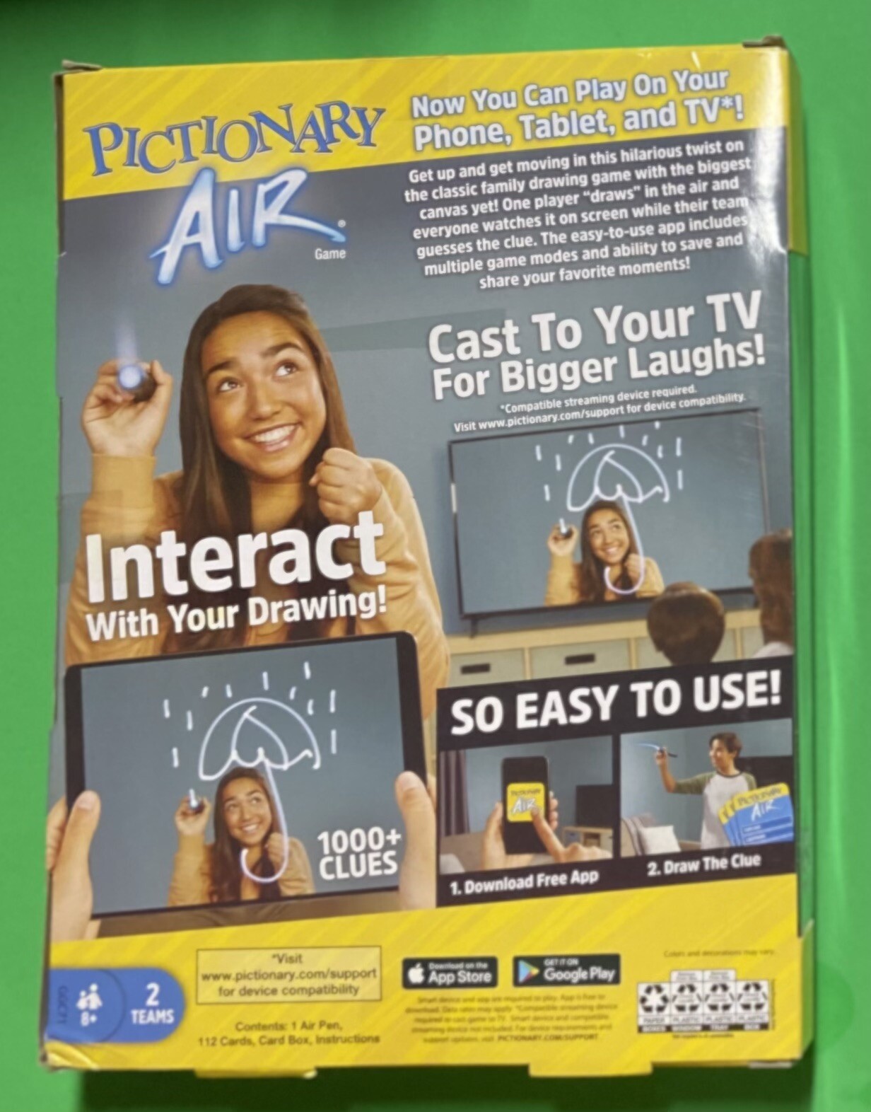 Mattel Pictionary Air Updated Classic Family Fun Board Game instruction Book inc