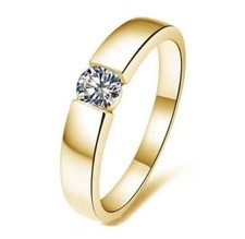 Damen Herren Ring 585 Gold 14 Karat Vergoldet...