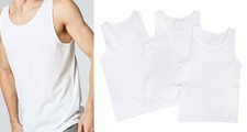Boys Vests Top 1,3,6 Pack White Cotton School Wear Home Summer Tank 2-18 Years