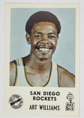 1968-69 Jack in the Box Basketball San Diego Rockets Art Williams | eBay