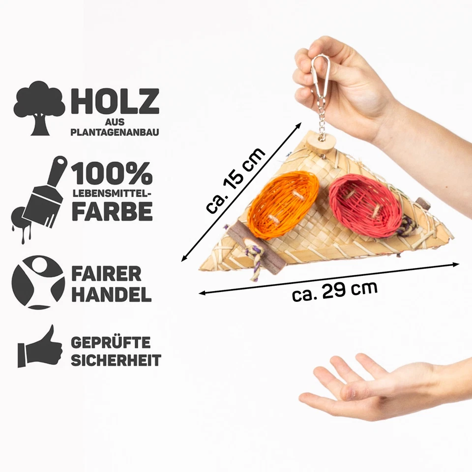 JAVA Knabberspielzeug - Brick N Bone | ca. 15 x 4 x 29 cm Papageienspielzeug - Bild 2 von 4