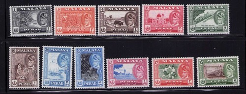 Set francobolli Malaya Perak 127-137 come nuovi con cerniera