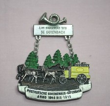 VTG. 3.IVV WANDERTAG 1979 SC GUTENBACH POSTKUTSCHE SIMONWALD-GUTENBAC PEWTER PIN