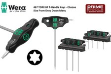 Wera 467 HF Torx Holding Function T-Handle Torx Keys - Choose Size T6-T45 / Sets