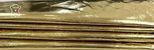 METALLIC GOLD WRINKLED CRINKLE Strong Goatskin leather 3 skins 12sqf 0.9mm C2335