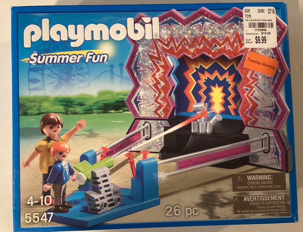 PLAYMOBIL Tin Can Shooting Game - Building Set With Launcher, Darts & Figures - View #5