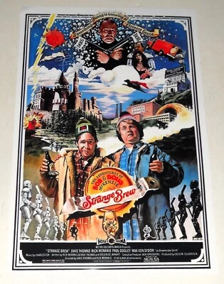 Strange Brew Rick Moranis/Dave Thomas 1983 Comedy Cult Film Poster 19"x13" Beer!