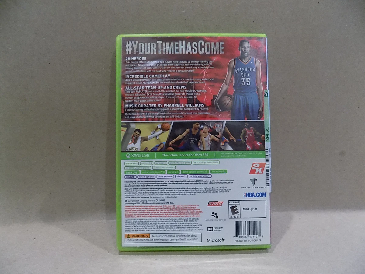 NBA 2k15 Xbox 360 Jogo Original Basquete Nba 15 Mídia Física.