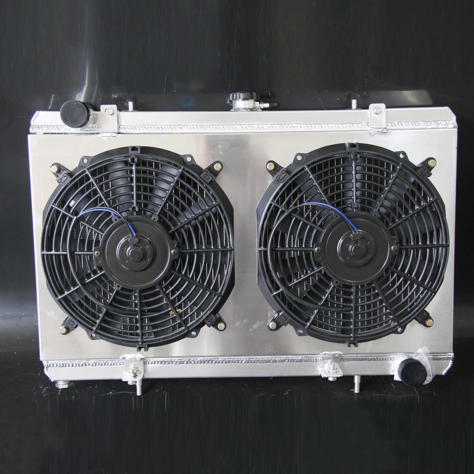Aluminum Radiator + Fan Shroud For NISSAN S13 SILVIA SR20DET 19891994