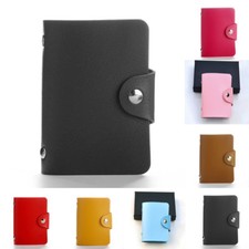 24 Cards Slim PU Leather Business ID Credit Card Holder Pocket Case Purse Wallet