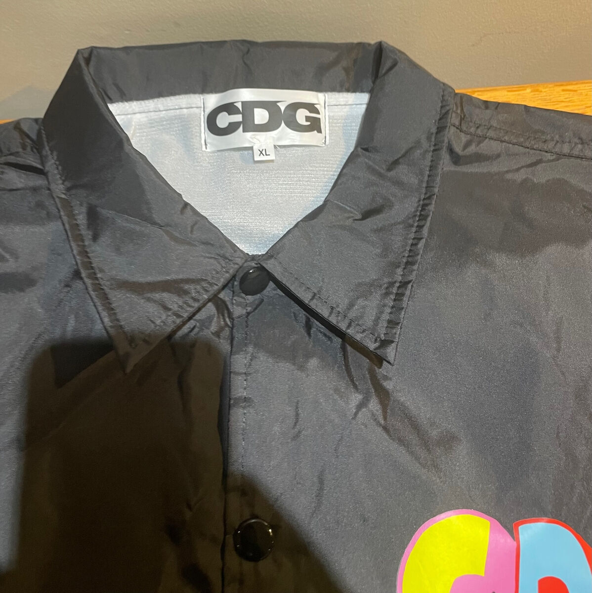 CDG Comme Des Garçons Better Gift Shop Black Coaches Jacket CDG Comme Des Garçons Better Gift Shop Black Coaches Jacket