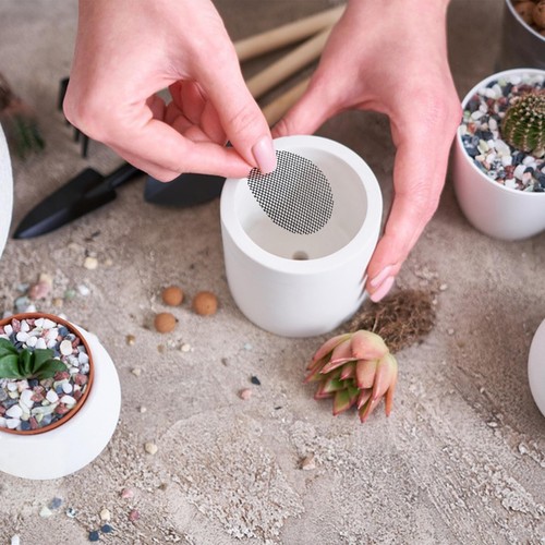 100 PCS Flower Pot Hole Mesh Pad 2/4 Inch Round Plant Pot Drainage Mat Plant ... - Picture 6 of 7