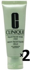 2 x Clinique Liquid Mild Facial Soap 50 ml/1.7 oz Each. Total 3.4 oz Travel