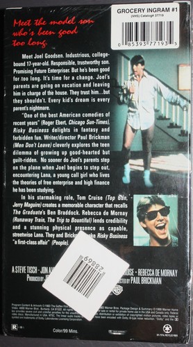 RISKY BUSINESS (vhs) Tom Cruise, Rebecca De Mornay. NEW. Sealed. Rare. Warner - Picture 2 of 2