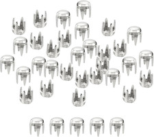 200Pcs 2.5Mm Silver round Dome Studs Metal Claw Beads Nailhead Rivets Spike Stud