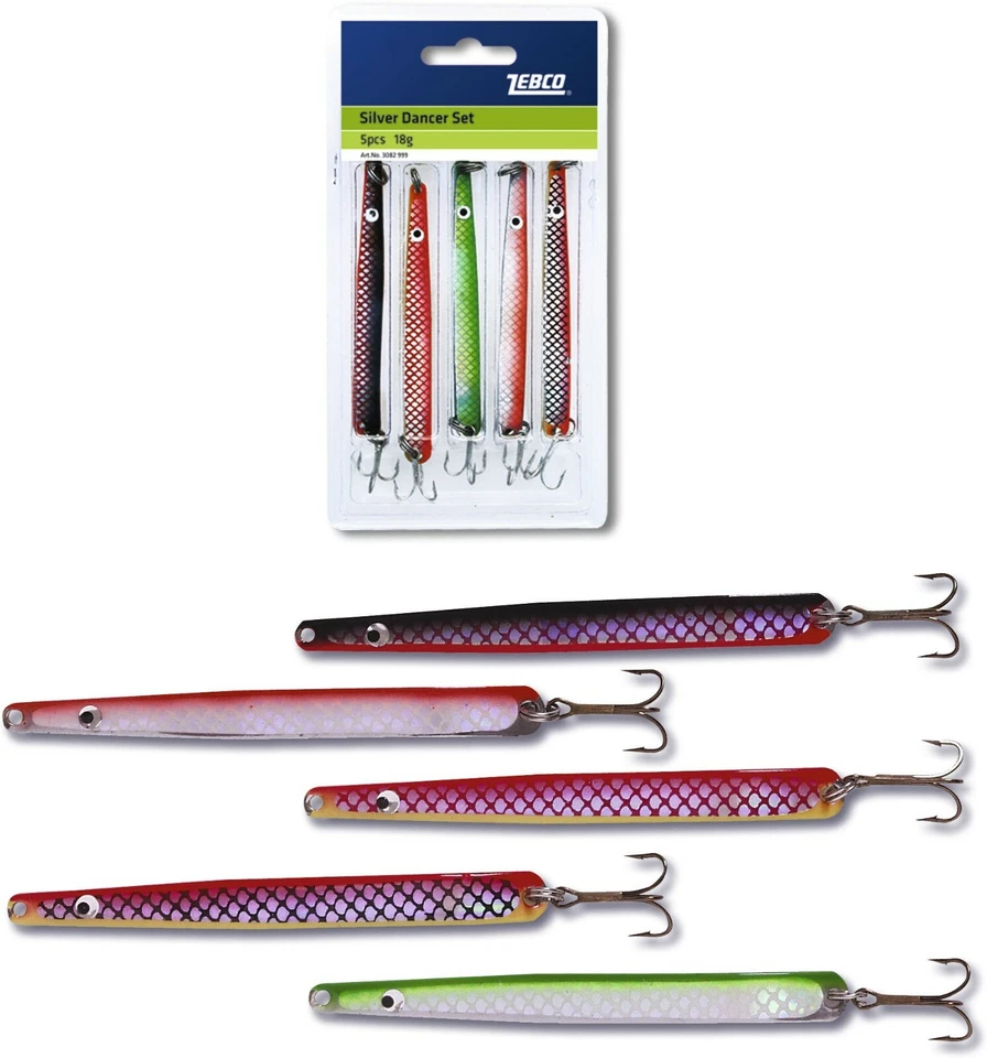 Zebco Silver Dancer Set 5 Stück Meerforellenblinker 18gr. top Küstenblinker - Bild 2 von 2