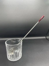 CAMPARI Negroni Glass Glass Cocktail Tumbler w Mixing Spoon