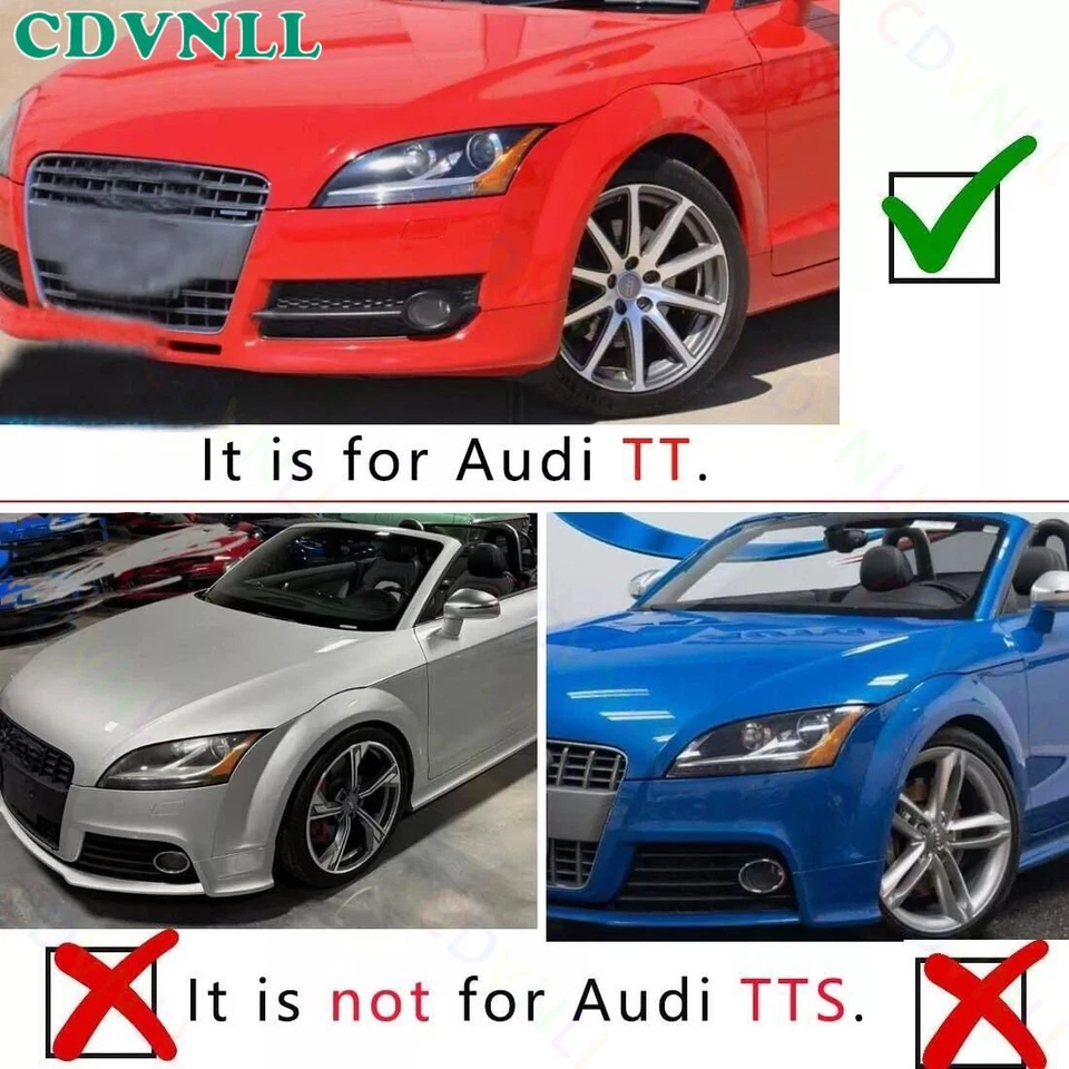 Para Audi TT 8J 2006-2010 Par de Para-choque Frontal Farol de Neblina Grelha Acabamento Favo de Mel - Imagem 3 de 4