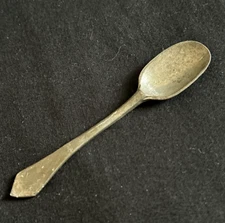 Vintage Stieff Pewter Child's Spoon Antique 4"L Stamp Miniature