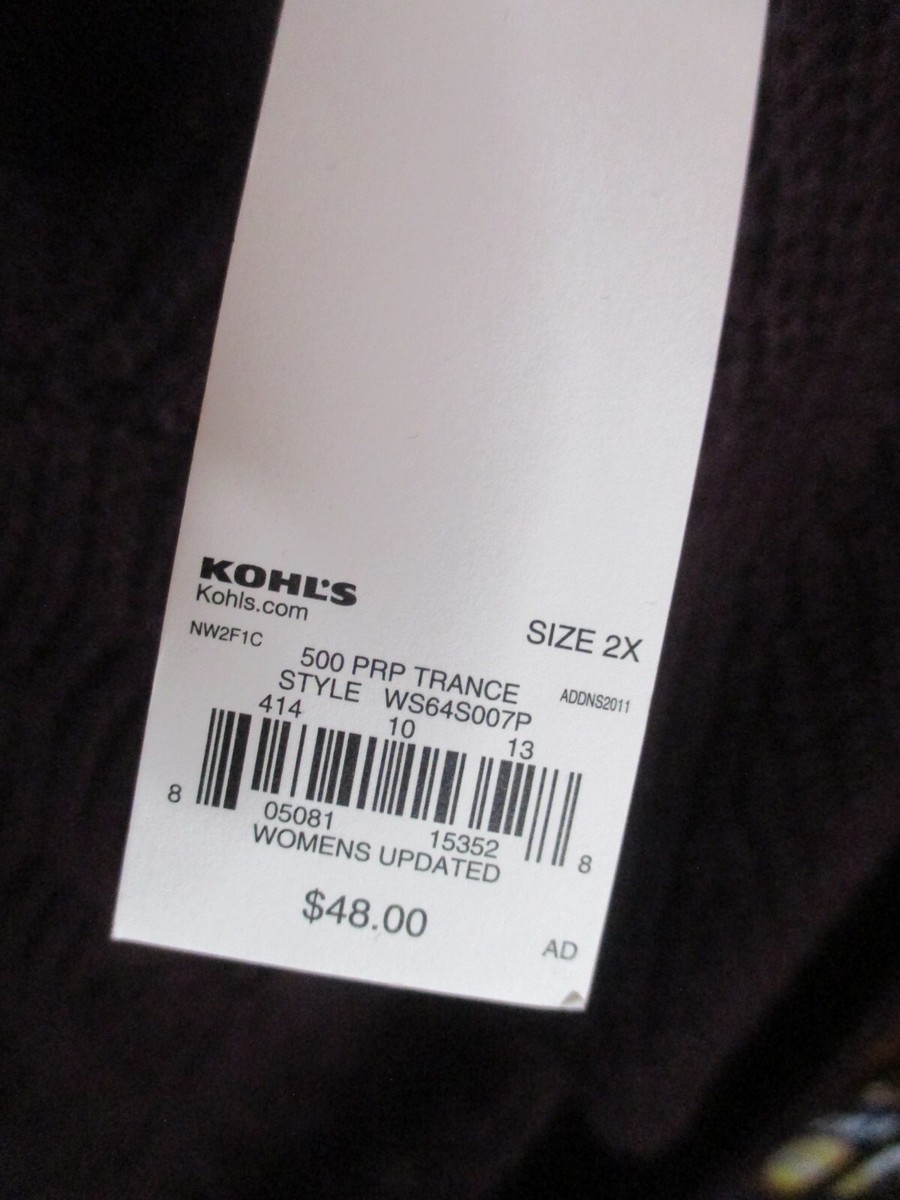 NWT Sonoma 2X Purple / Wine A-line Cable Sweater | eBay