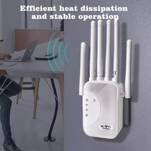 Répéteur double bande WiFi 2,4 G/5 G 1200 Mbps Prolongateur portée signal s K9O8