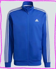 Adidas Men's Essentials Warm-Up 3-Stripes Track Top Jacket IS9286 Size Med Tall