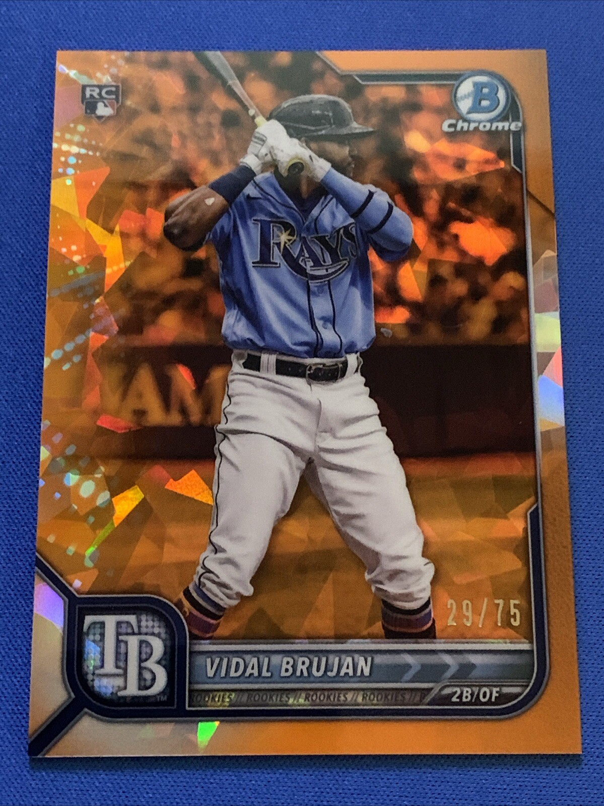 2022 Bowman Chrome Sapphire Edition - Orange #89 Vidal Brujan /75 (RC)