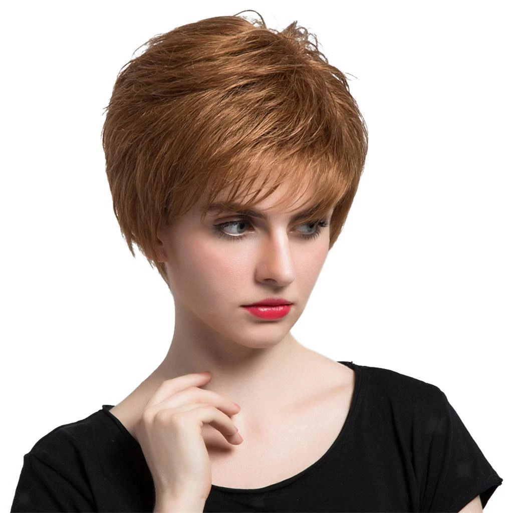 Short layered human 2025 hair wigs
