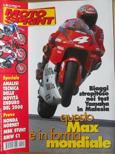 Motosprint Nr.6 2000 Test Honda Hornet MBK Stunt BMW C1 - Max Biaggi [P71]