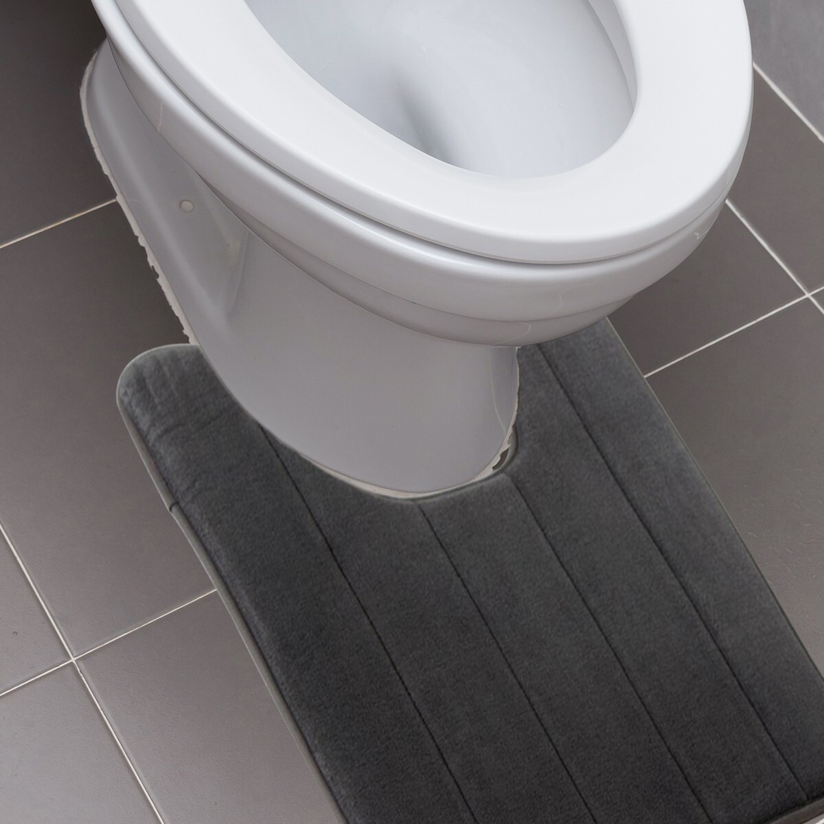 Coral Fleece Anti Slip Toilet Floor Mat Washable Bath Pedestal Pad Rug