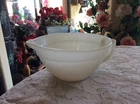 VINTAGE Fire King Milk Glass Batter Mixing Bowl w/ D Handle & Pour Spout