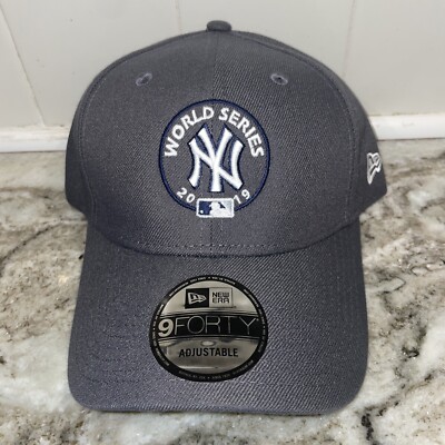 NY Yanks NEW YORK YANKEES LOGO WORLD SERIES Hat Cap New Era 9Forty Adj. Blue