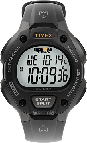Timex Men's T5E901 Ironman Classic 30 Gray/Black Resin Strap Watch