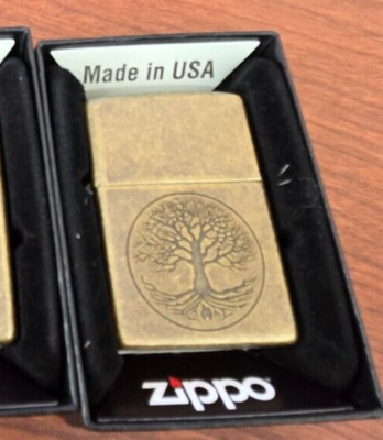 Zippo Lighter Tree of Life Antique Finish Refillable Made in USA #29149