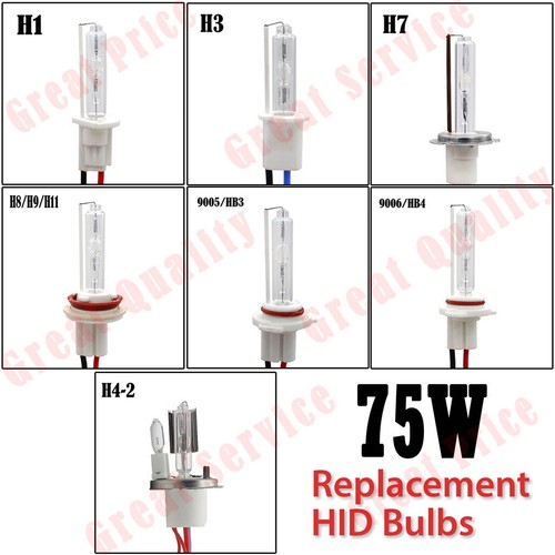 35W/55W/75W/100W/150W HID Xenon Replacement 2pcs Bulbs for Headlight Lamps Light - Picture 15 of 18