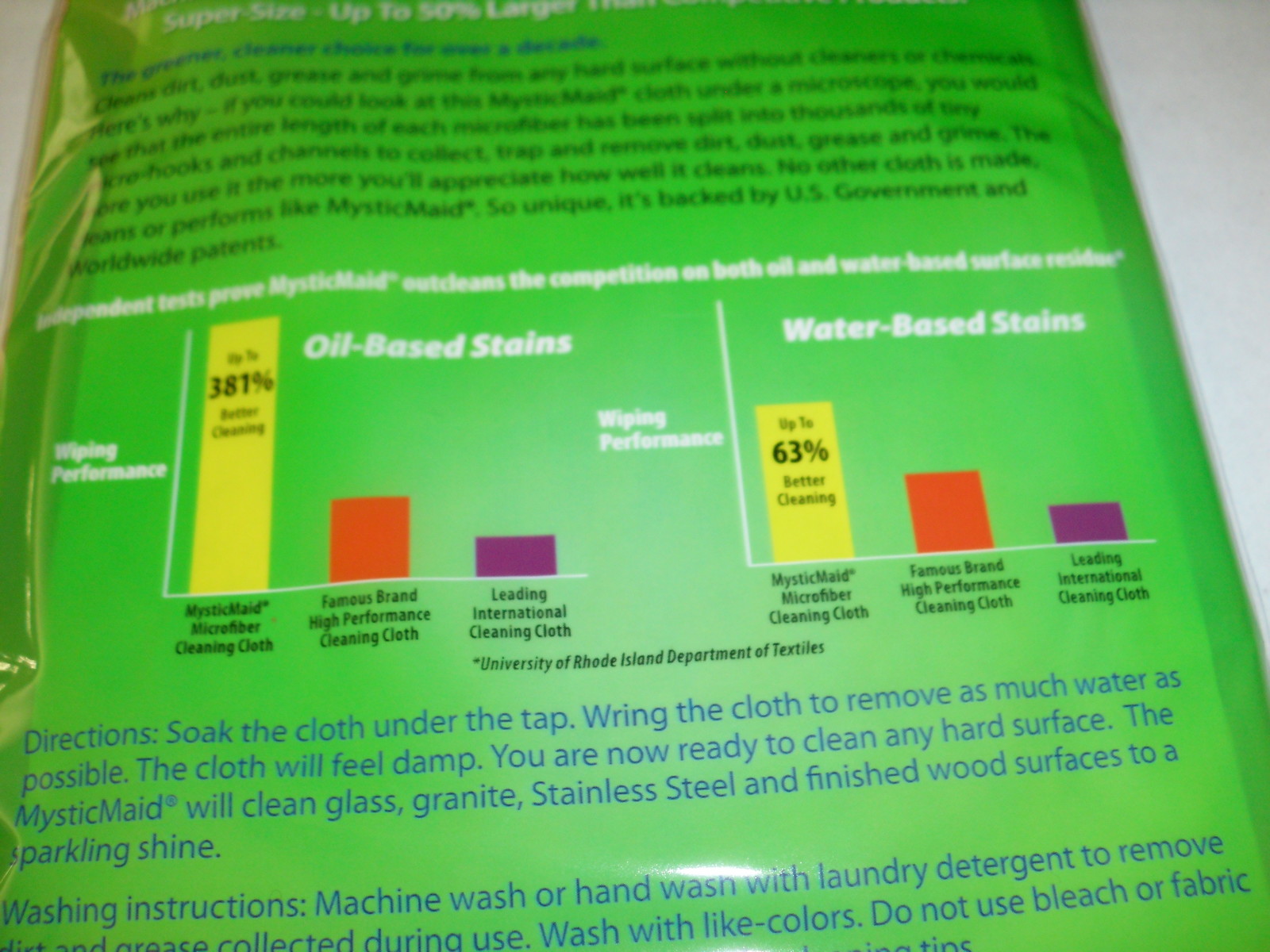 Mystic Maid Microfiber Cleaning Cloths Eco Friendly Blue & Teal (2 pk) G718KC-B