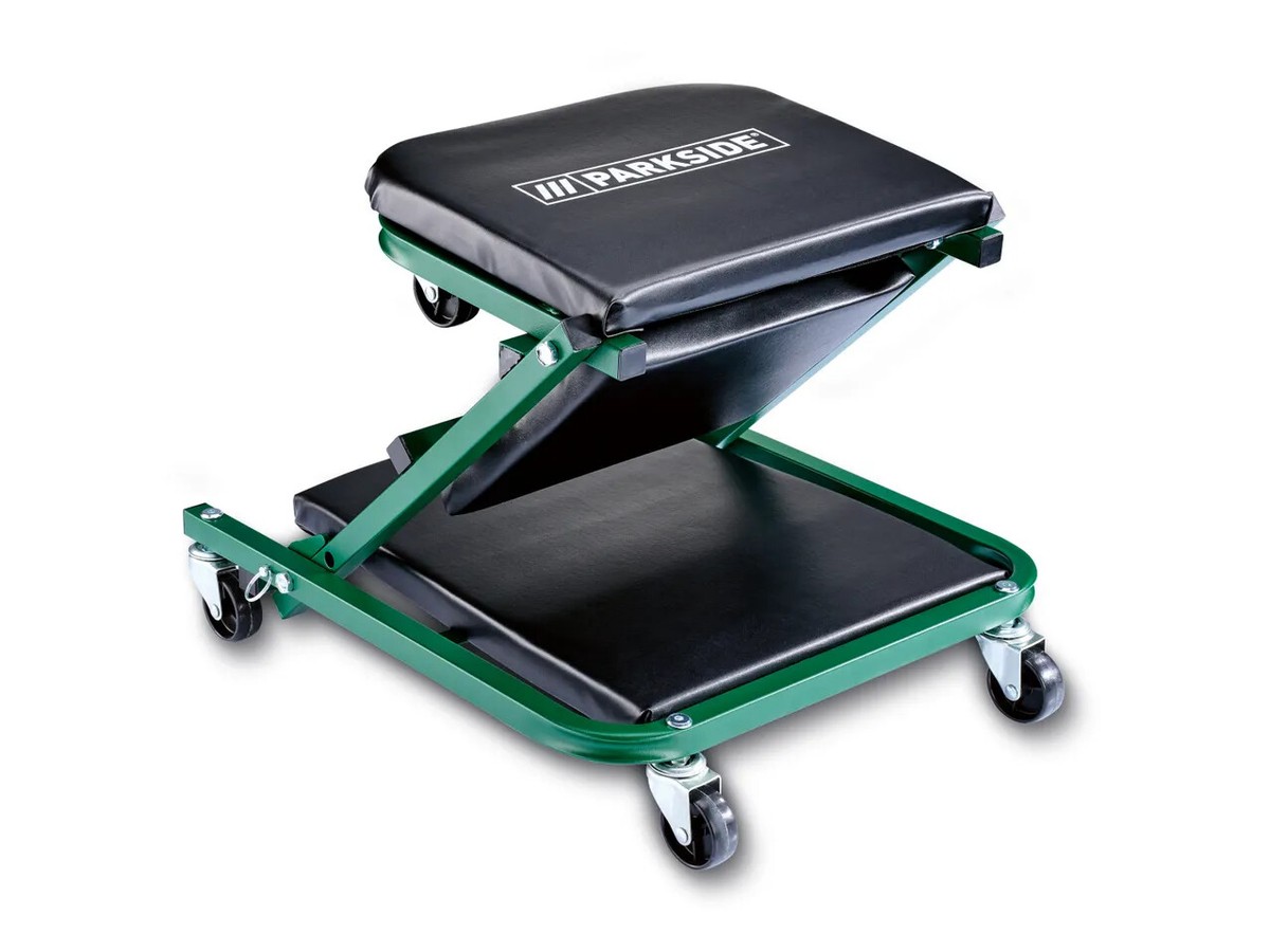 Tavola A Rulli Per Meccanico NAIZY 2 In 1 - Sgabello E Lettino Da 150kg Con Ruote 360° - Foto 2