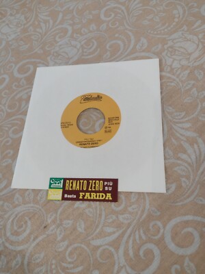 RENATO ZERO PLUS SU FARIDA BASTA 45 JUKE BOX ZEROLANDIA JB STRIP 1981 SEHR GUT