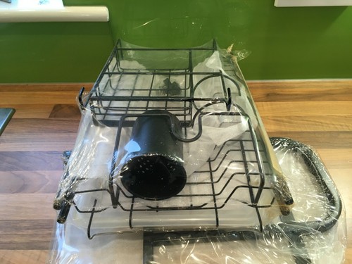 TOMORAL Dish Rack, Black Stainless Steel 2 Tier Dish Drying Rack - Picture 4 of 9